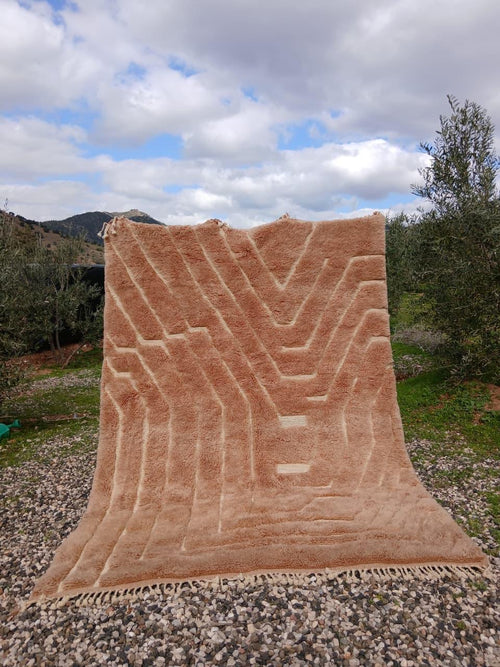 Handwoven Berber rug custom Moroccan wool rug